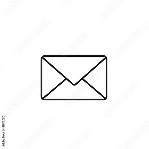 Fototapeta e mail icon with transparent background PNG and JPEG image	