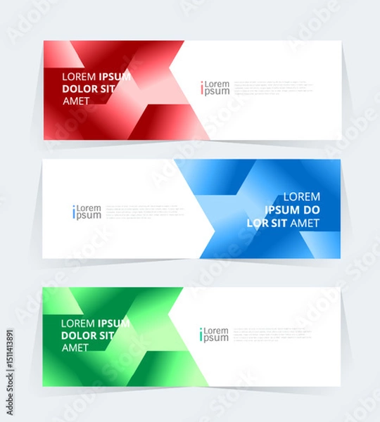 Fototapeta Geometric banner design with Vector presentation template.