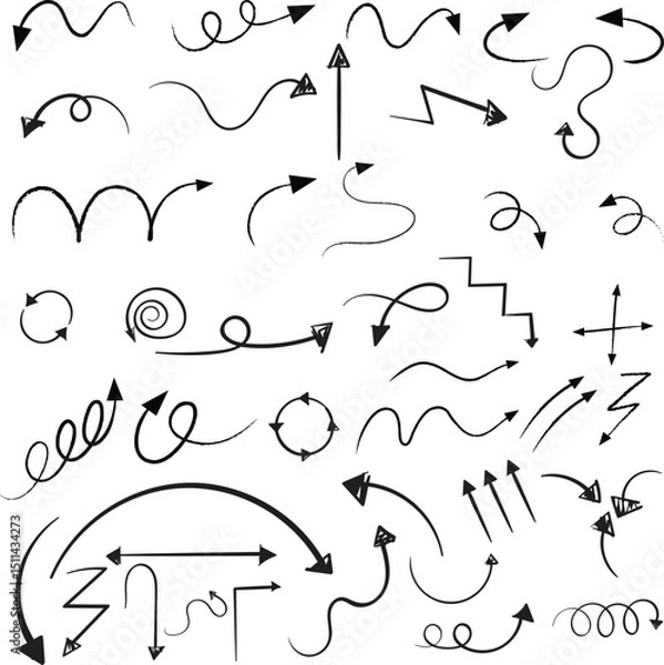 Fototapeta  hand drawn vector element set