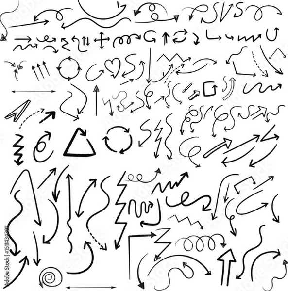 Fototapeta  hand drawn vector element set