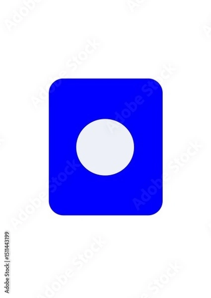 Fototapeta blue icon with white circle inside