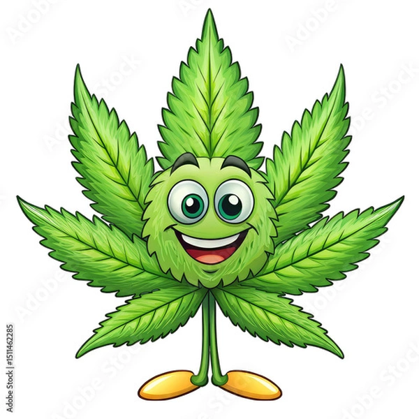 Obraz vector illustration of a green leaf