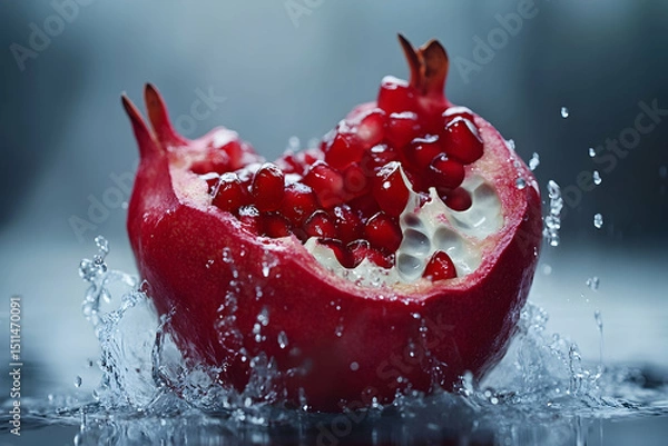 Obraz pomegranate isolated on black