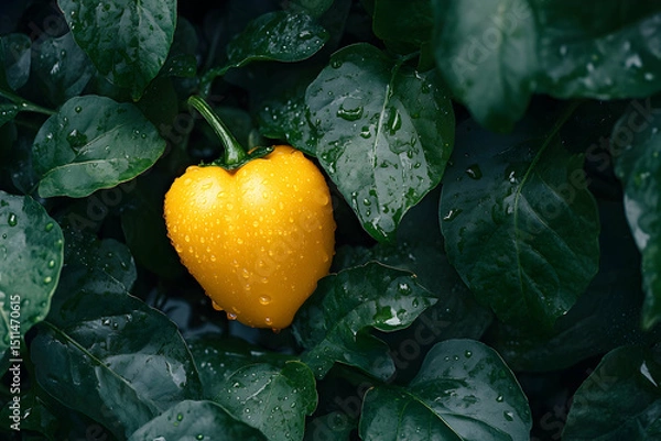 Obraz red and yellow peppers