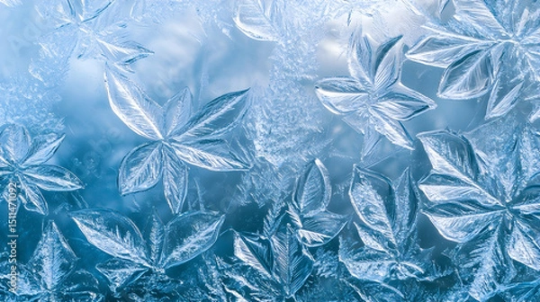 Obraz abstract blue background with snowflakes