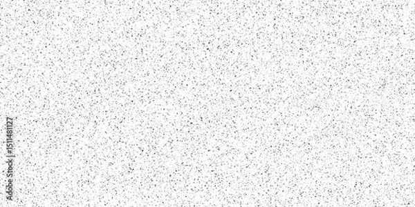 Fototapeta White granite terrazzo floor seamless pattern .concrete textured surface .Grain dots white wall background texture .stone granite black white background marble surface pattern.