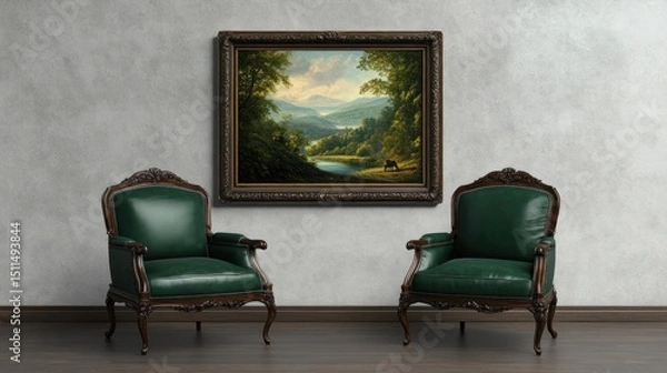 Obraz Serene Landscape Painting Adorning Elegant Interior