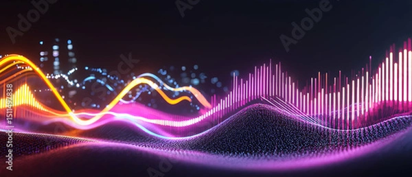 Fototapeta Abstract Colorful Waveform Design