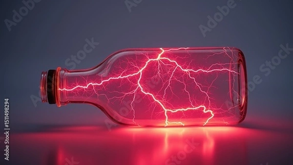 Obraz Electric Bottle Lightning Phenomenon - Stunning Visuals