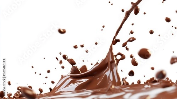 Obraz A Splash of Deliciousness: Indulge in the Richness of Chocolate
