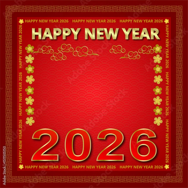 Obraz New Year Festival, Greeting Card, Bless, 
Happiness, Celebrate, Send Happiness