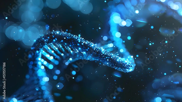 Fototapeta Ultra HD DNA molecular background DNA molecular banner glittering DNA structure poster RNA background image