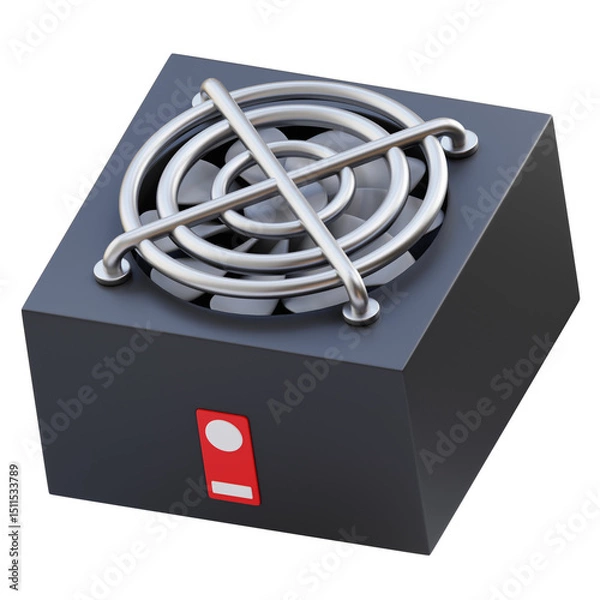 Obraz Power supply unit 3D icon.