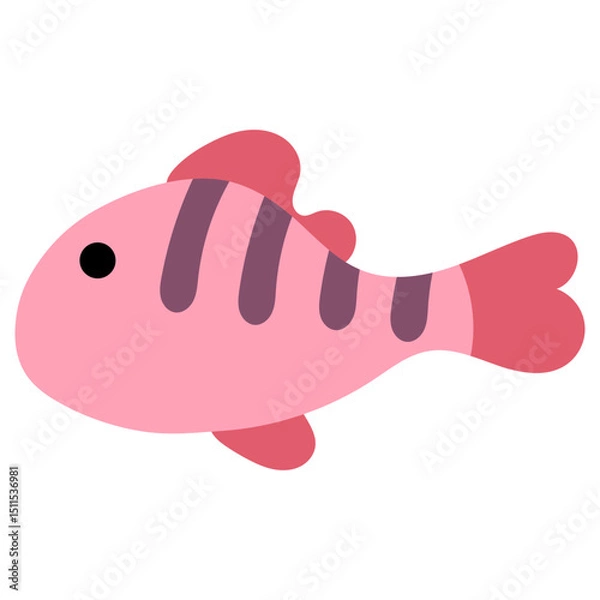 Fototapeta Fish Flat Illustration