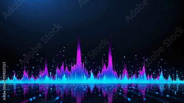 Obraz tent in the mountains, abstract background with glowing lines, glowing neon frame, abstract blue wave, abstract red background