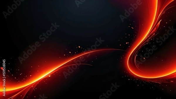 Obraz tent in the mountains, abstract background with glowing lines, glowing neon frame, abstract blue wave, abstract red background
