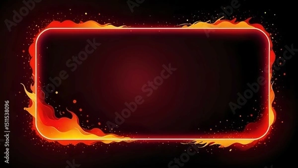 Obraz tent in the mountains, abstract background with glowing lines, glowing neon frame, abstract blue wave, abstract red background
