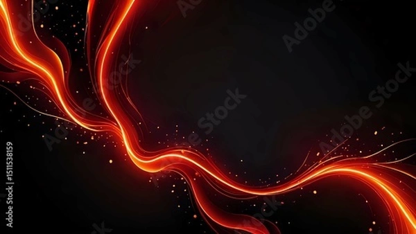 Obraz tent in the mountains, abstract background with glowing lines, glowing neon frame, abstract blue wave, abstract red background