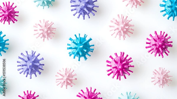 Obraz design virus on white background
