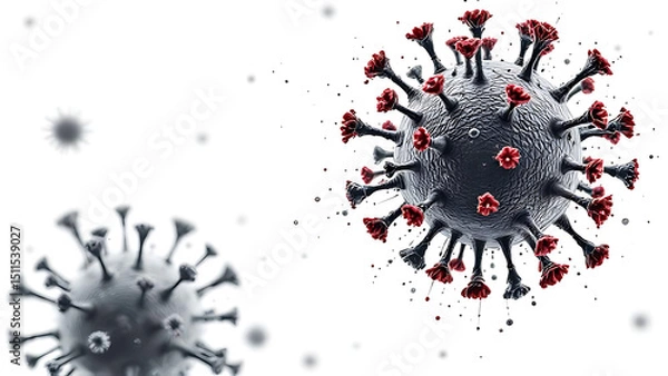 Obraz design virus on white background
