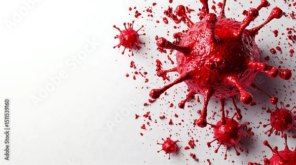 Obraz design virus on white background

