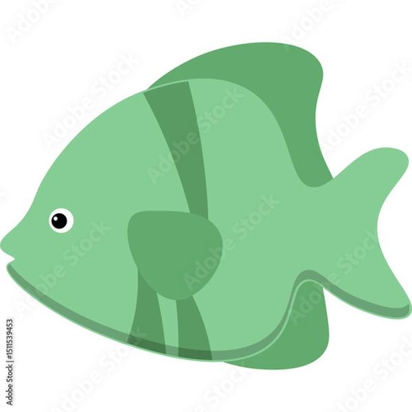 Obraz Fish Flat Illustration