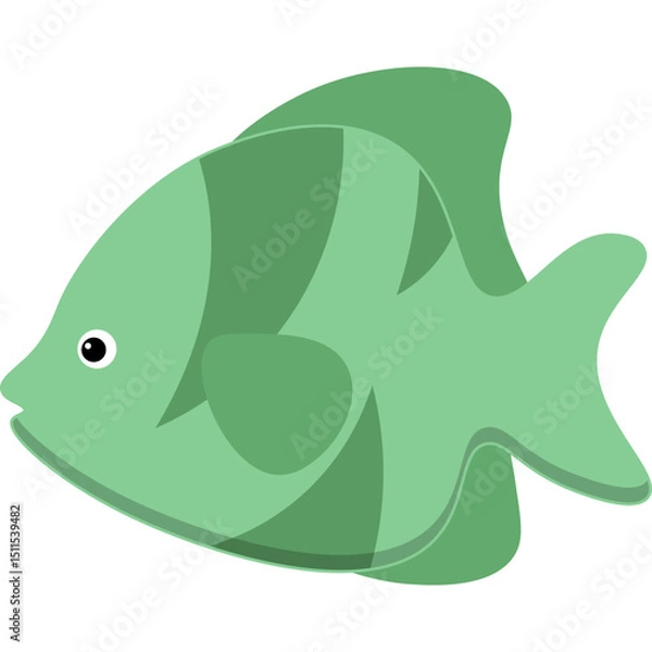 Obraz Fish Flat Illustration