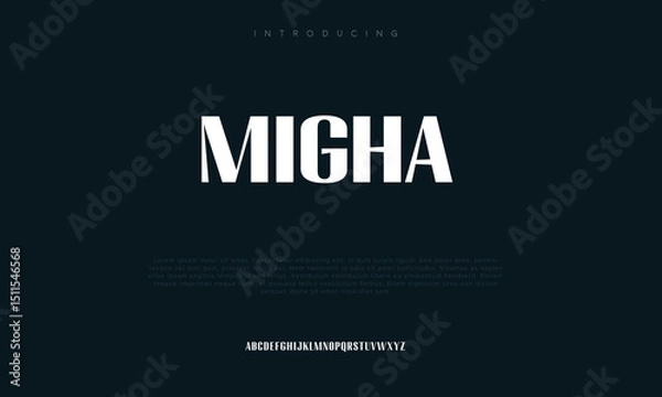 Fototapeta Migha Modern minimal abstract alphabet fonts. Typography creative font. vector illustration