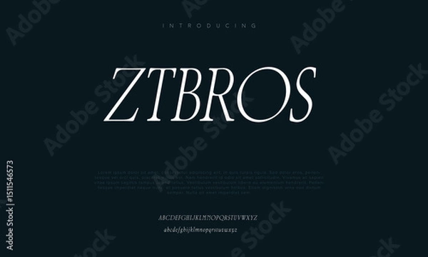 Fototapeta Modern minimal abstract alphabet fonts. Typography creative font. vector illustration