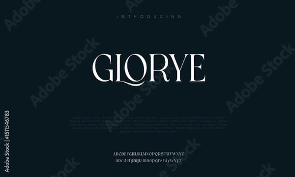 Fototapeta Glorye Modern Bold Font. Sans Serif Font. Regular Italic Uppercase Lowercase Typography urban style alphabet fonts for fashion, sport, technology, digital, movie, logo design, vector illustration