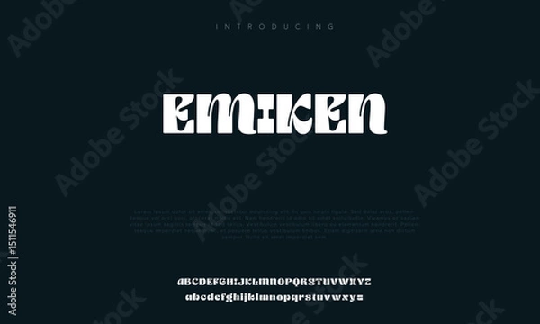 Fototapeta Modern Bold Font. Sans Serif Font. Regular Italic Uppercase Lowercase Typography urban style alphabet fonts for fashion, sport, technology, digital, movie, logo design, vector illustration
