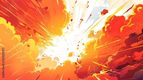 Obraz vector illustration of stylized explosion