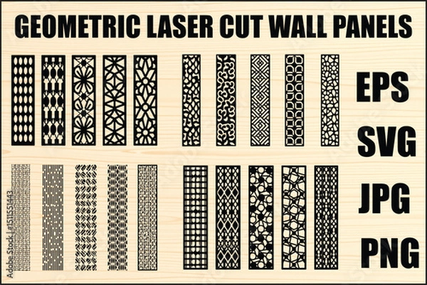 Fototapeta Geometric Laser Cut Wall Art 