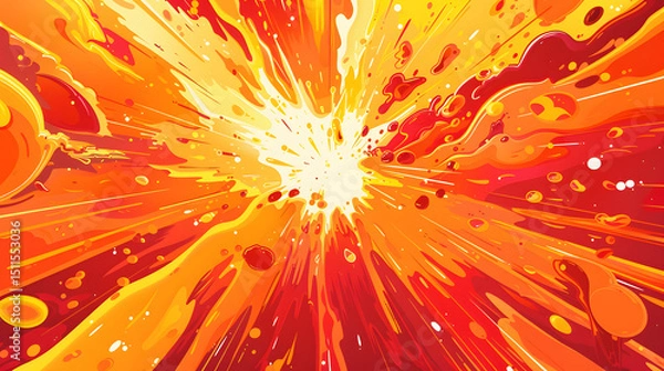 Obraz vector illustration of stylized explosion