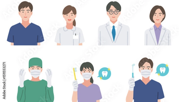 Obraz 医療従事者のセット