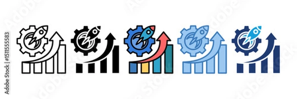 Fototapeta Productivity Boost Icon Element For Design