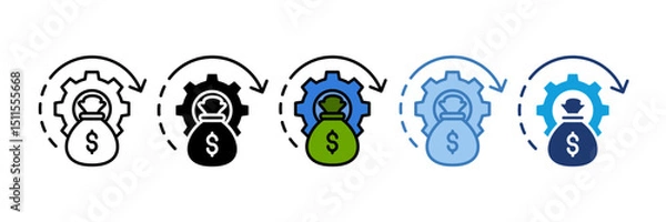 Fototapeta Cost Efficiency Icon Element For Design
