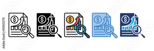 Fototapeta Financial Performance Icon Element For Design