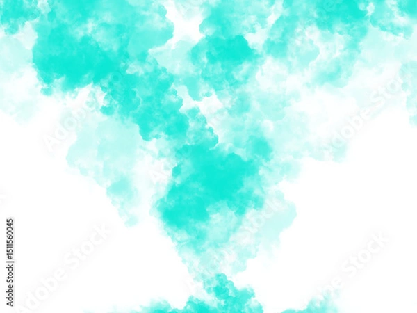 Fototapeta Light blue smoke on a transparent background, used for various graphic elements or photo editing. 