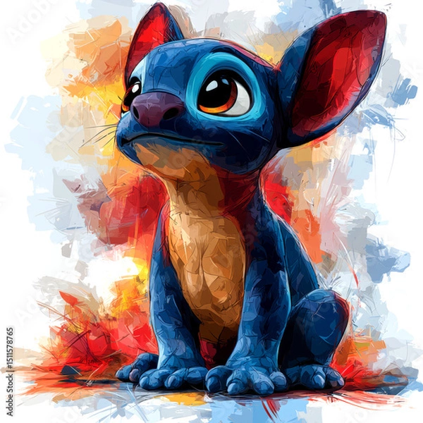 Fototapeta Fantasy Creature with Playful Expression.