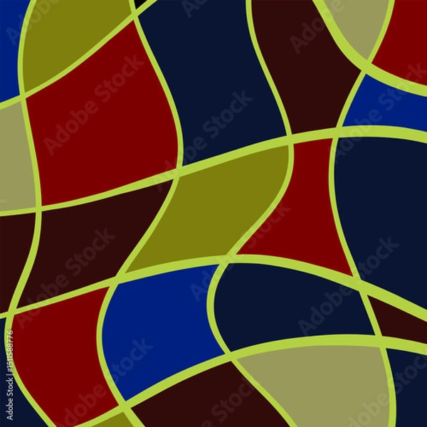Fototapeta wavy textured art background with simple and fun pattern. Abstract colorful background for cards, posters, covers, banners, or branding