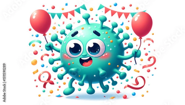 Obraz design virus on white background
