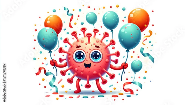 Obraz design virus on white background
