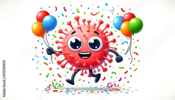 Obraz design virus on white background
