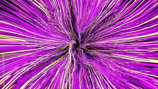 Fototapeta Curve strobe lines. Computer generated 3d render