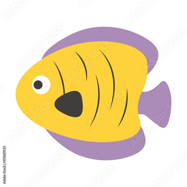 Fototapeta Fish Flat Illustration