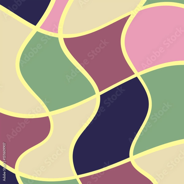 Fototapeta minimal wavy abstract art background with colorful pastel, Templates for celebration, ads, branding, banner, cover, label, poster, sales