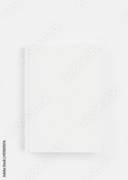 Obraz Blank white book mockup, isolated, studio, design template. book mockup. 