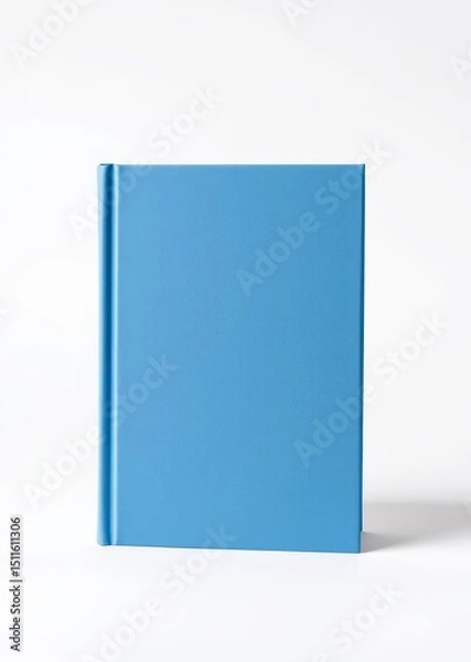 Obraz Blank blue book cover mockup isolated on white background. book mockup. 