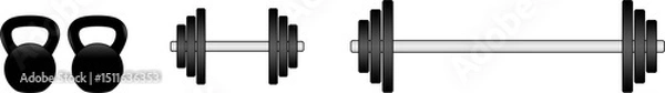Fototapeta gym tools.eps